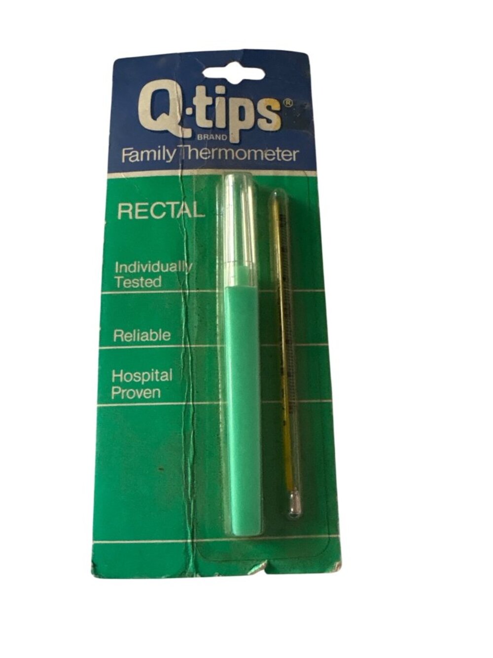 Vintage Rectal Thermometer With Case Made In India Packaged In USA Q-Tips Family